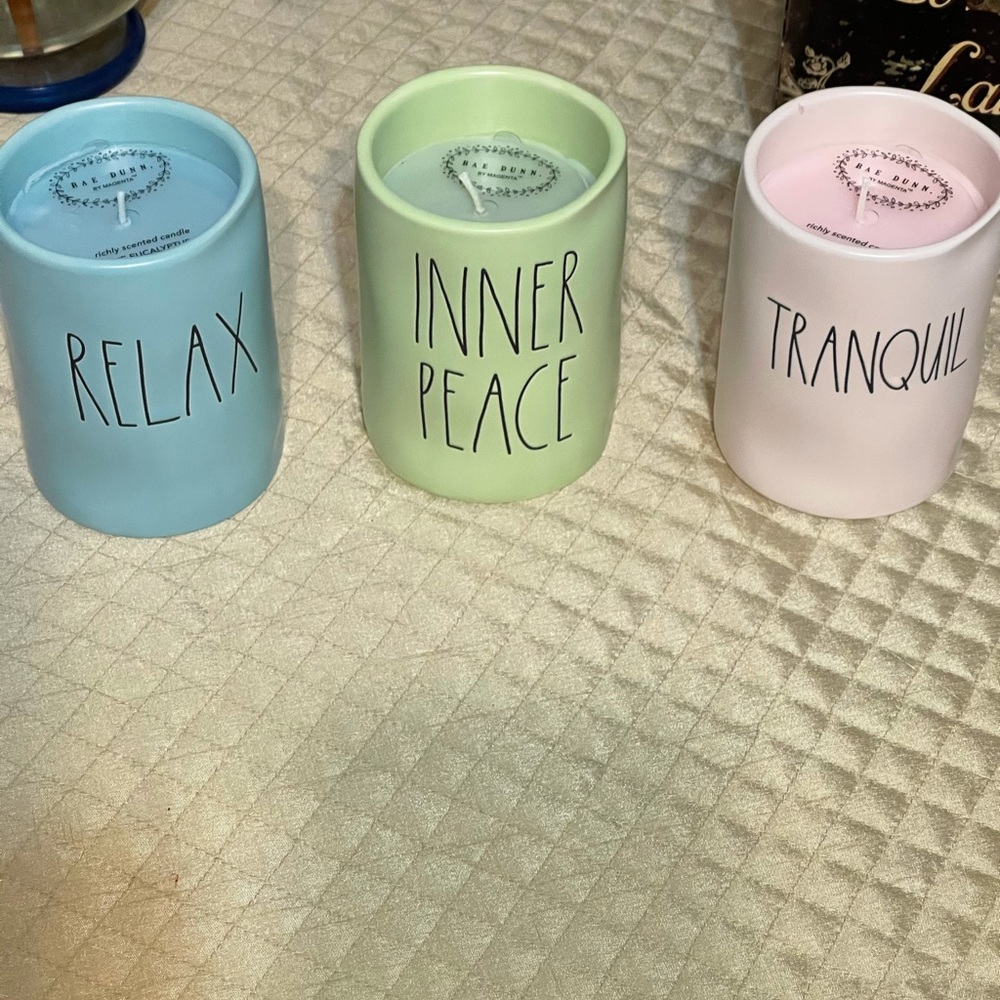 Three Rae Dunn fragrant candles. - Picture 8 of 9